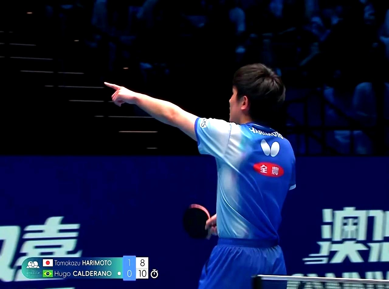 包含英国乒乓球队逆转比利时乒乓球队，张本智和高光表现的词条